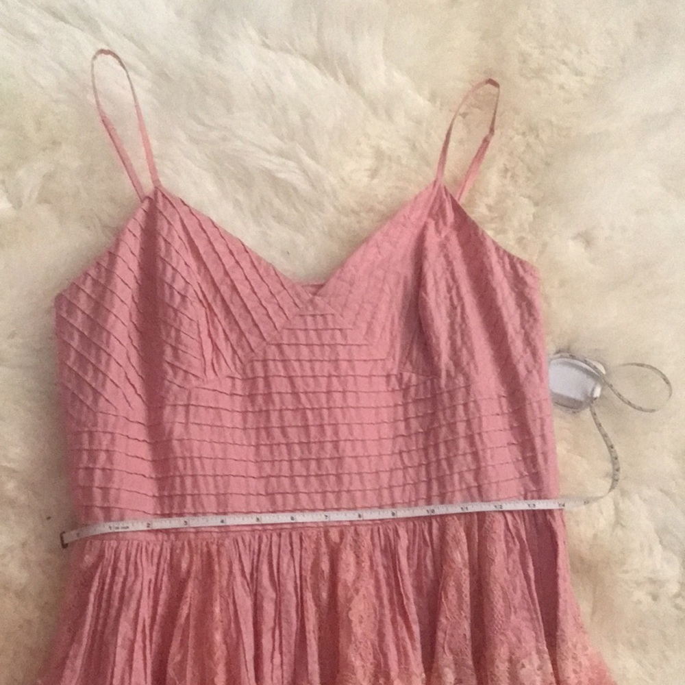 Betsey Johnson peach spaghetti strap sun dress size 10 lace - Picture 6 of 13